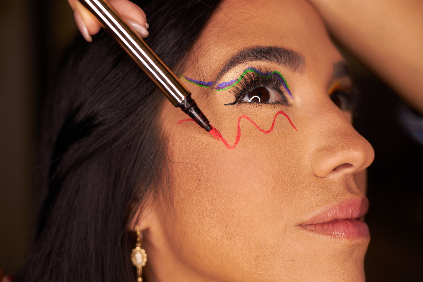 Betta Neon Eyeliner- Rojo/ Naranja Pasión