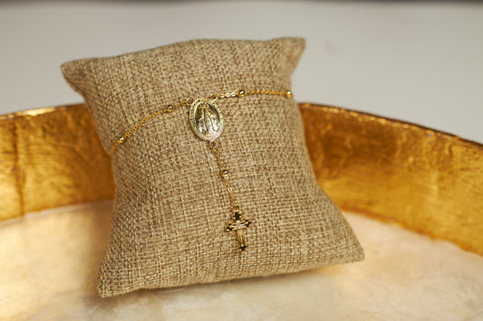 Fine Crucifix Bracelet- 18K Gold