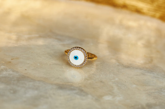 Blue Eye Gold Ring- 18K Gold